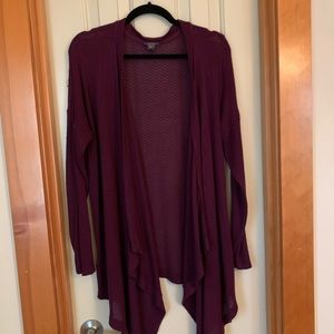 Purple Eddie Bauer Waterfall Cardigan (XL)